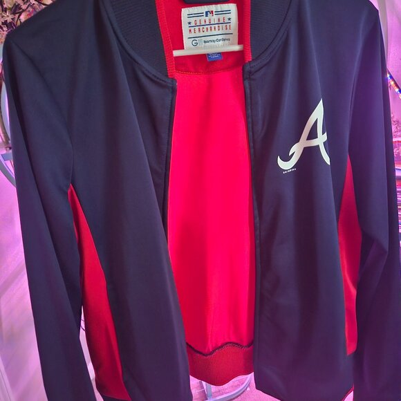 Authentic Atlanta Braves Zipup sweater jacket - Picture 1 of 3